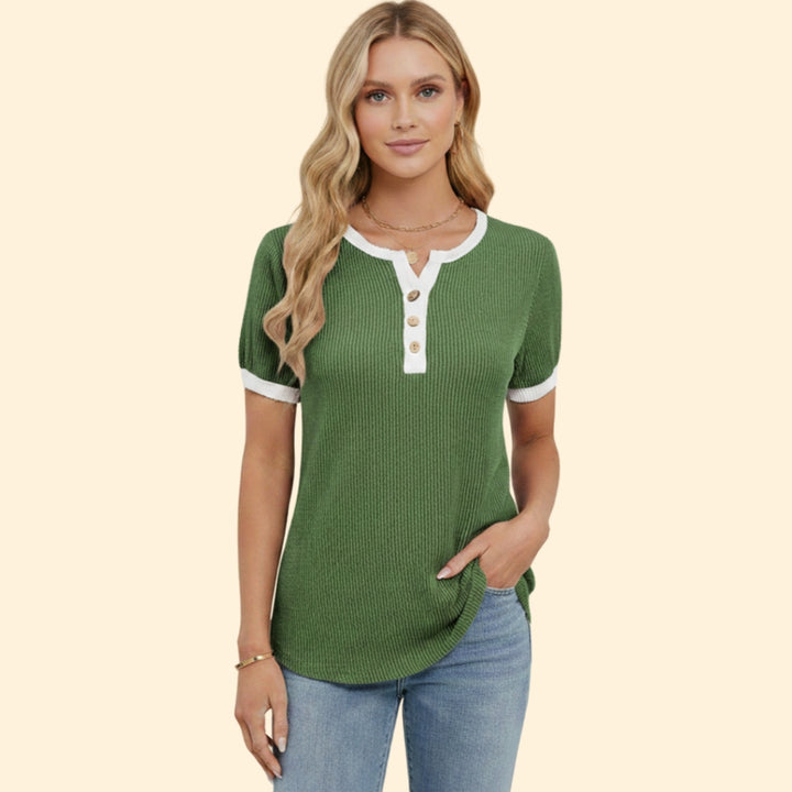 Women's Relaxed Button T-Shirt