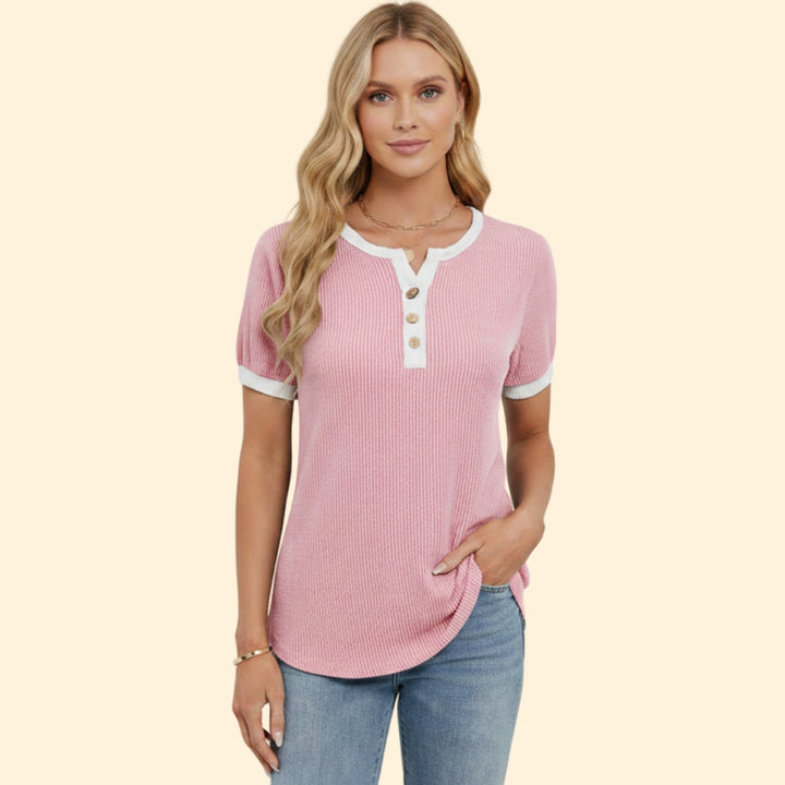 Women's Relaxed Button T-Shirt