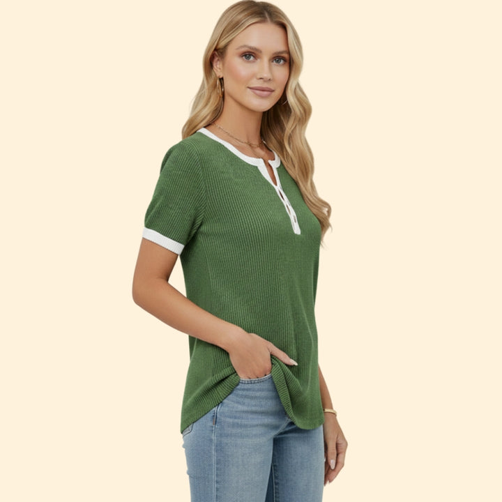 Women's Relaxed Button T-Shirt