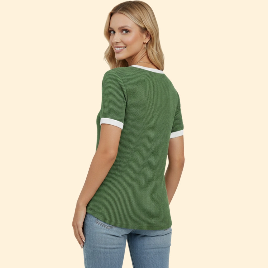 Women's Relaxed Button T-Shirt