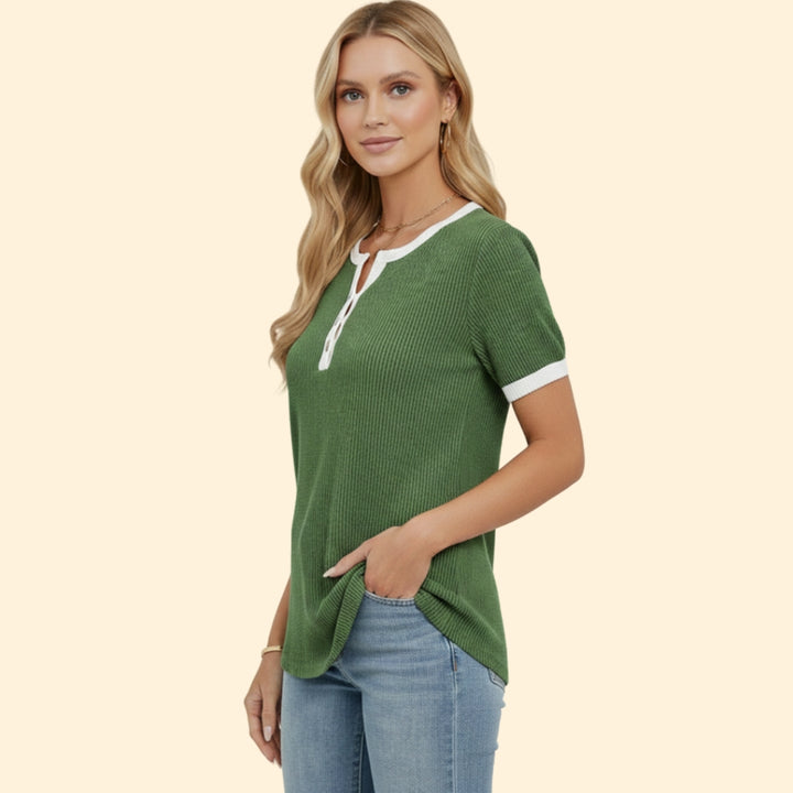 Women's Relaxed Button T-Shirt