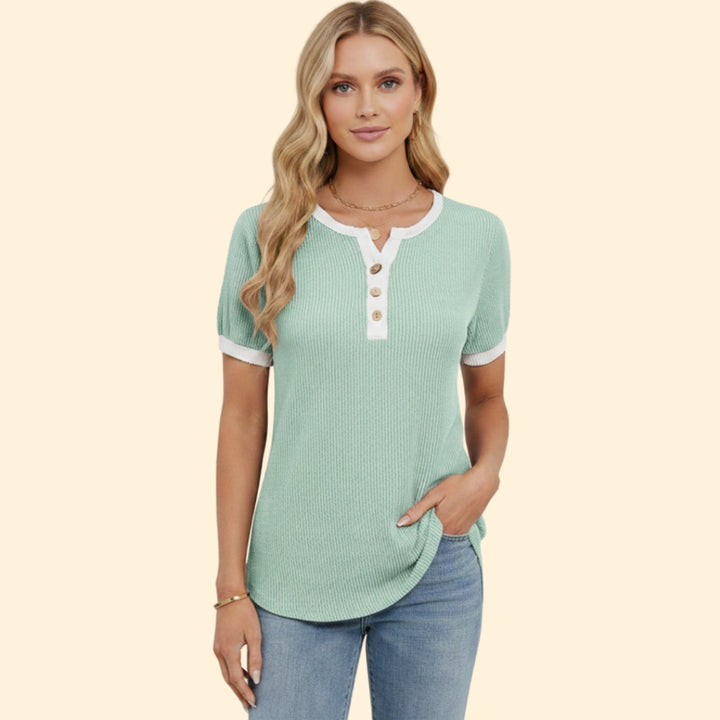Women's Relaxed Button T-Shirt