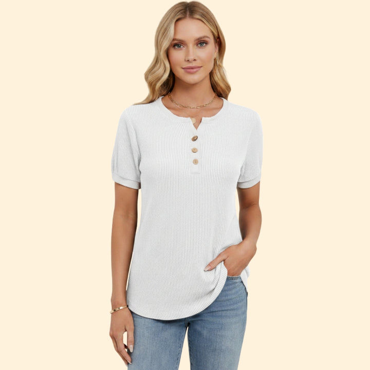 Women's Relaxed Button T-Shirt
