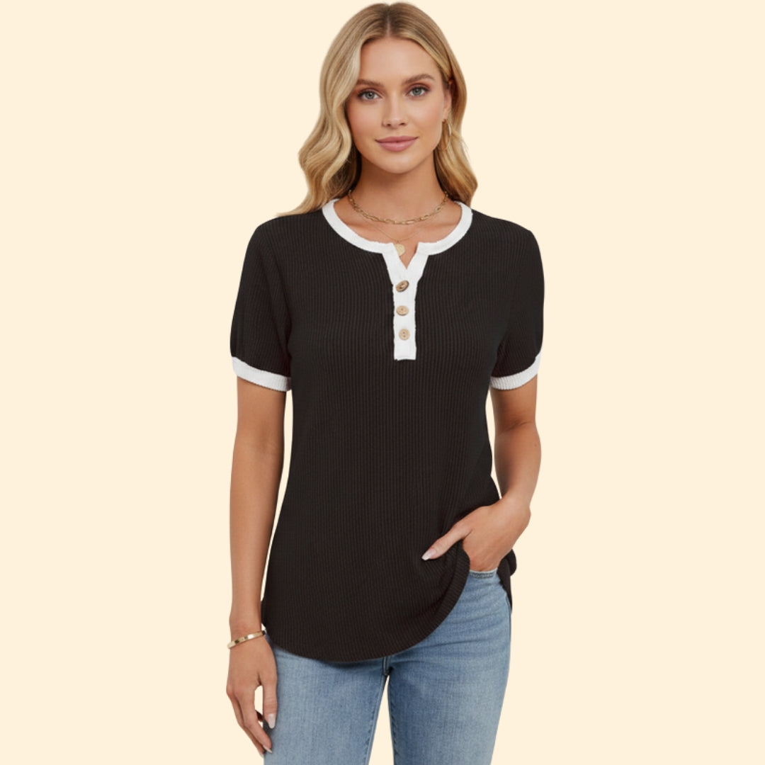 Women's Relaxed Button T-Shirt
