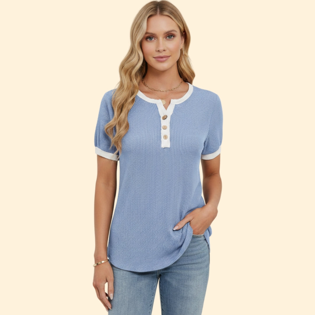 Women's Relaxed Button T-Shirt