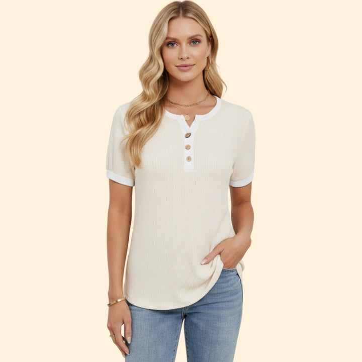Women's Relaxed Button T-Shirt