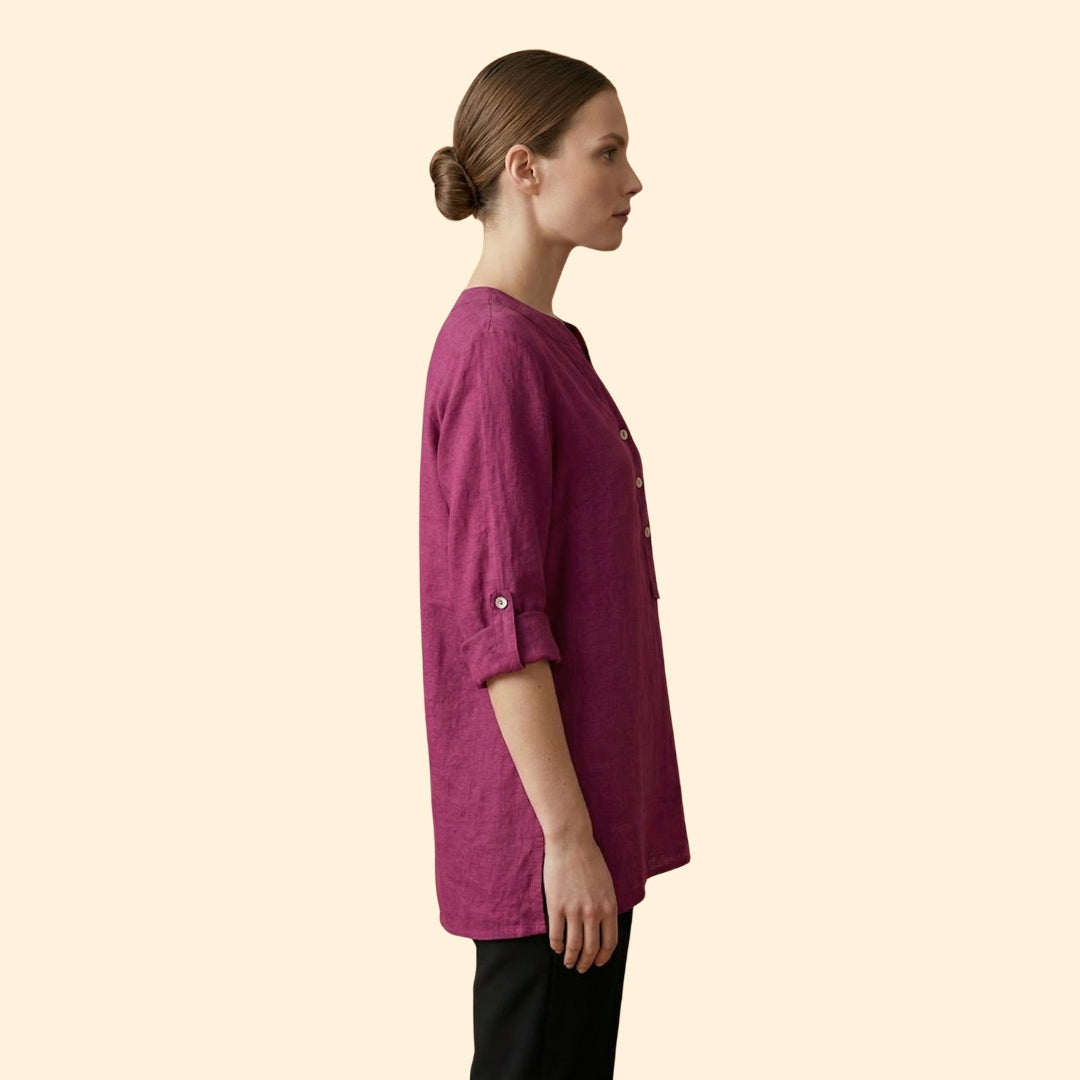 Women's Relaxed Linen Blouse