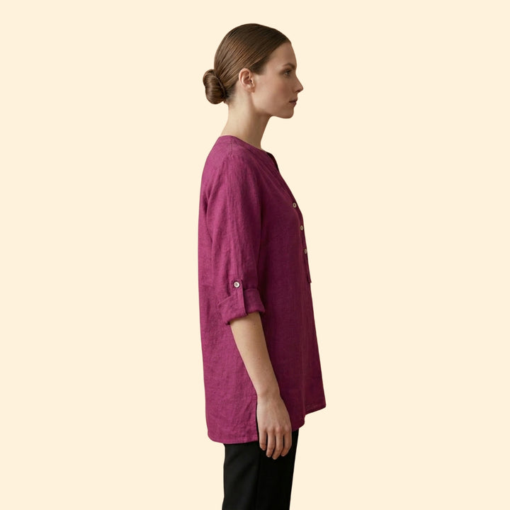 Women's Relaxed Linen Blouse