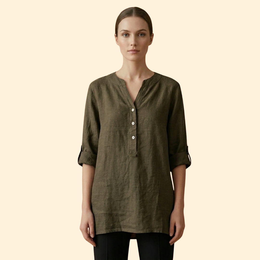 Women's Relaxed Linen Blouse