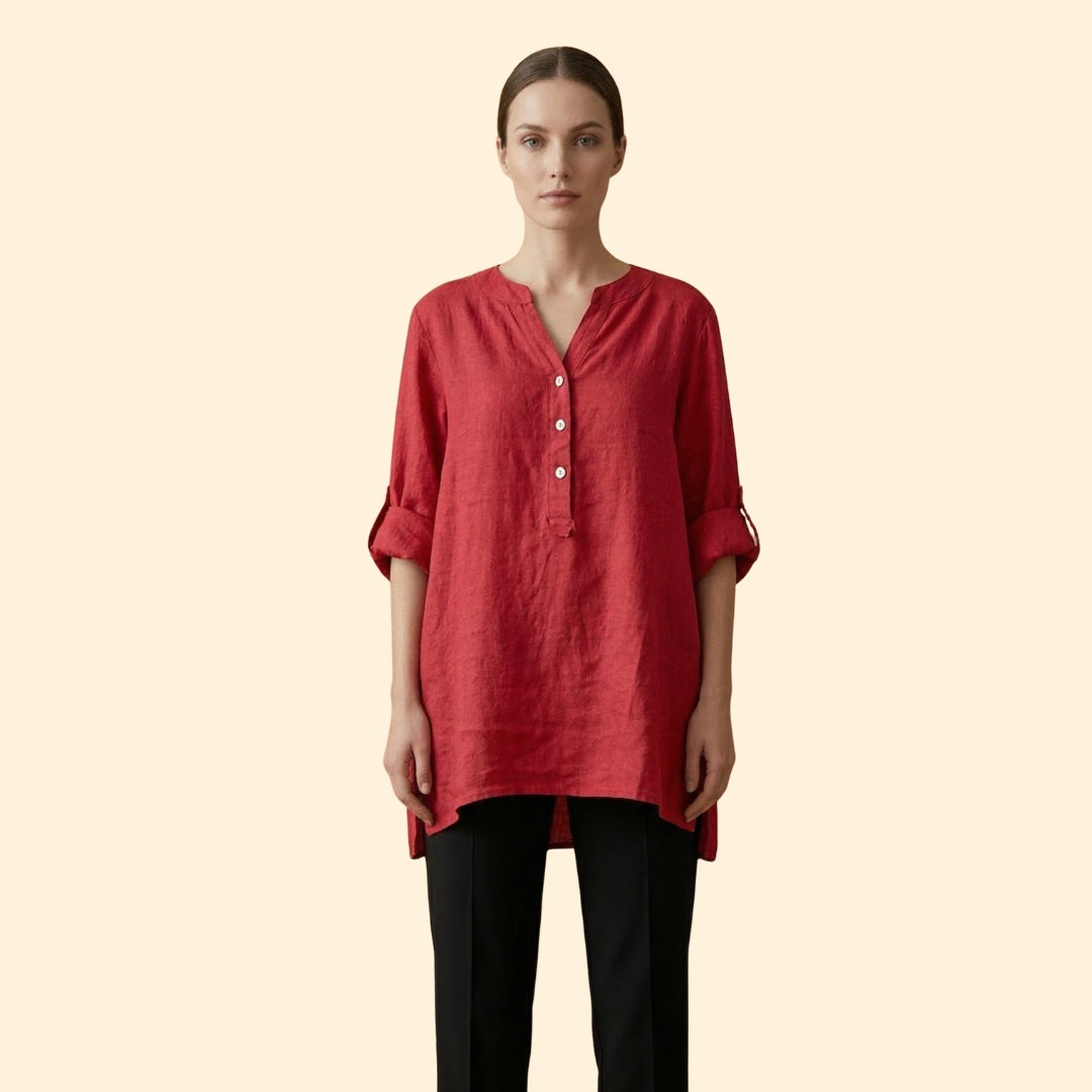 Women's Relaxed Linen Blouse