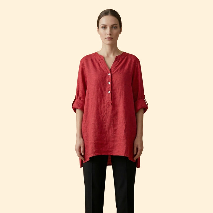 Women's Relaxed Linen Blouse