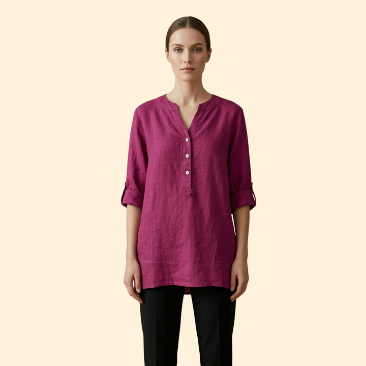 Women's Relaxed Linen Blouse