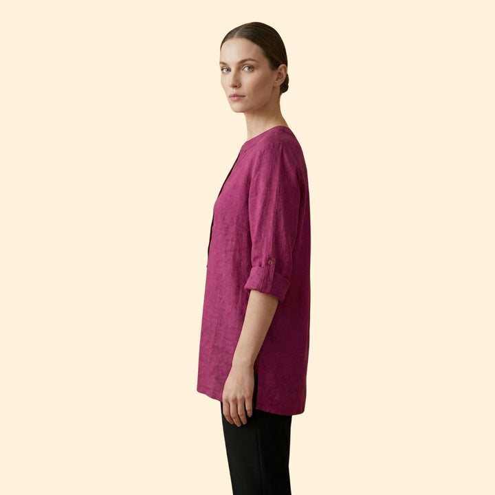 Women's Relaxed Linen Blouse