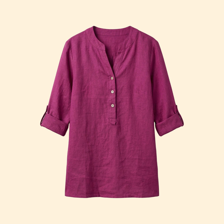 Women's Relaxed Linen Blouse