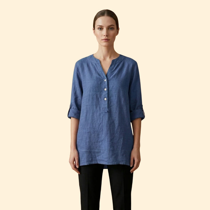 Women's Relaxed Linen Blouse