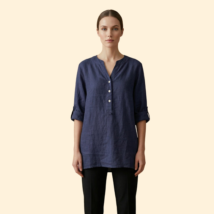 Women's Relaxed Linen Blouse