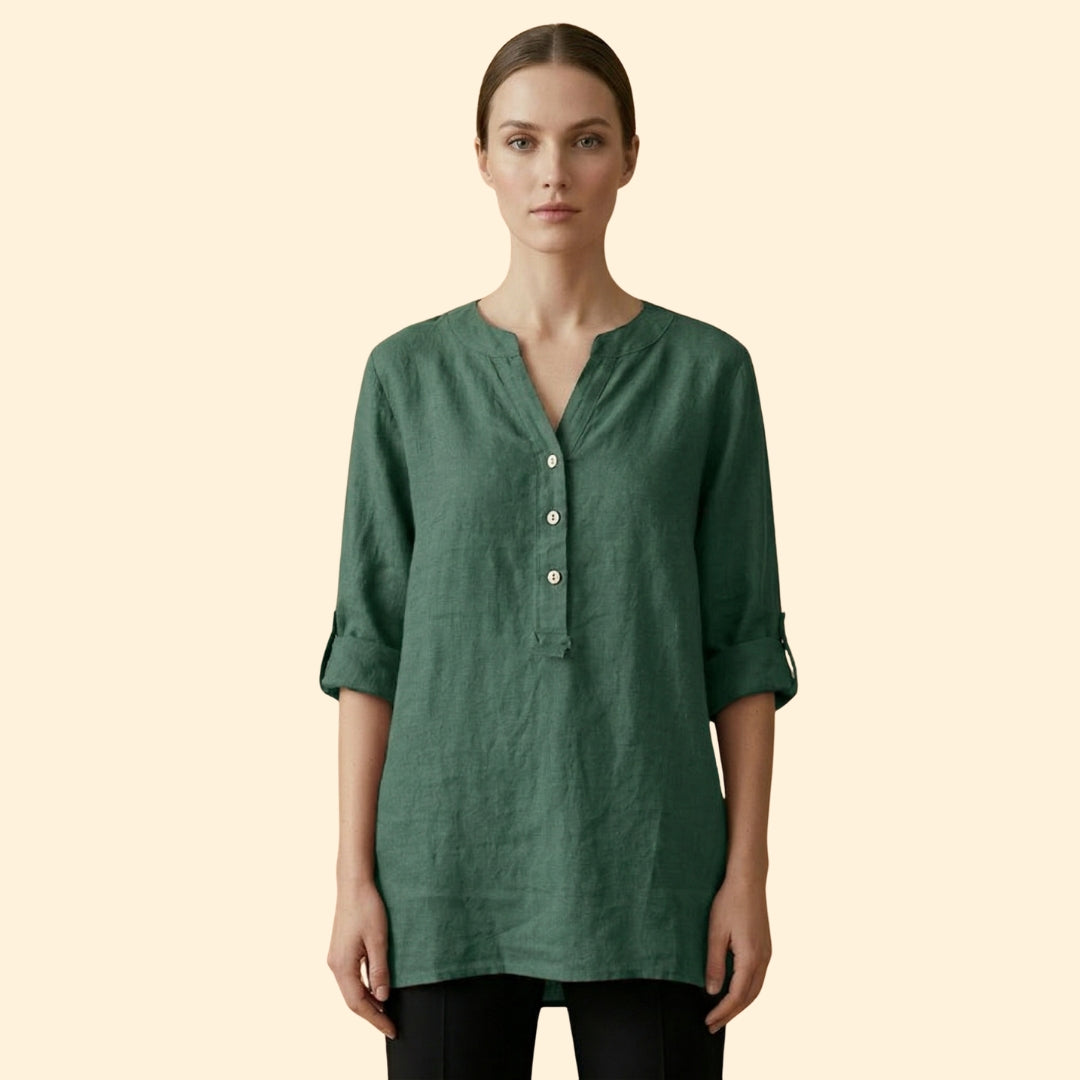 Women's Relaxed Linen Blouse