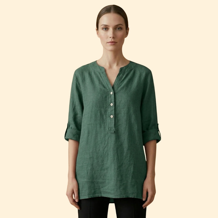Women's Relaxed Linen Blouse