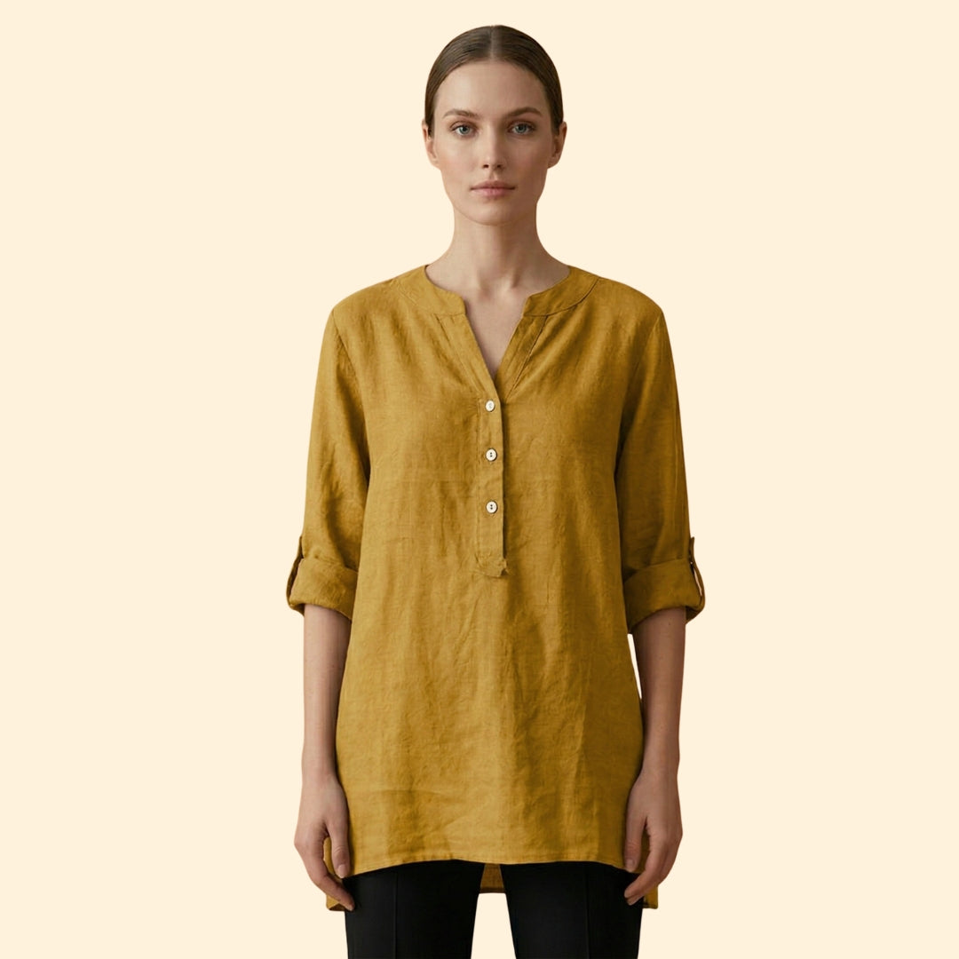 Women's Relaxed Linen Blouse