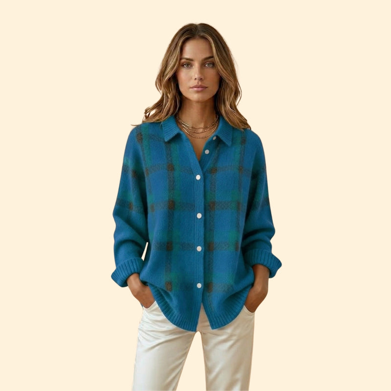 Women's Retro Check Sweater