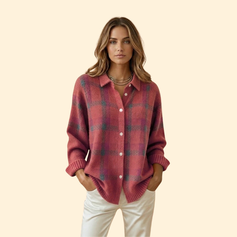 Women's Retro Check Sweater