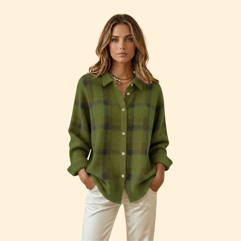 Women's Retro Check Sweater
