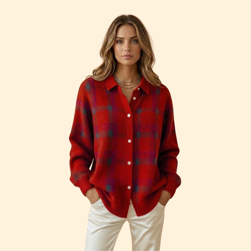 Women's Retro Check Sweater