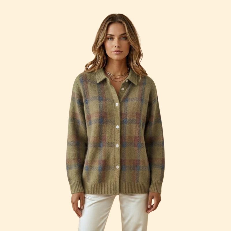 Women's Retro Check Sweater