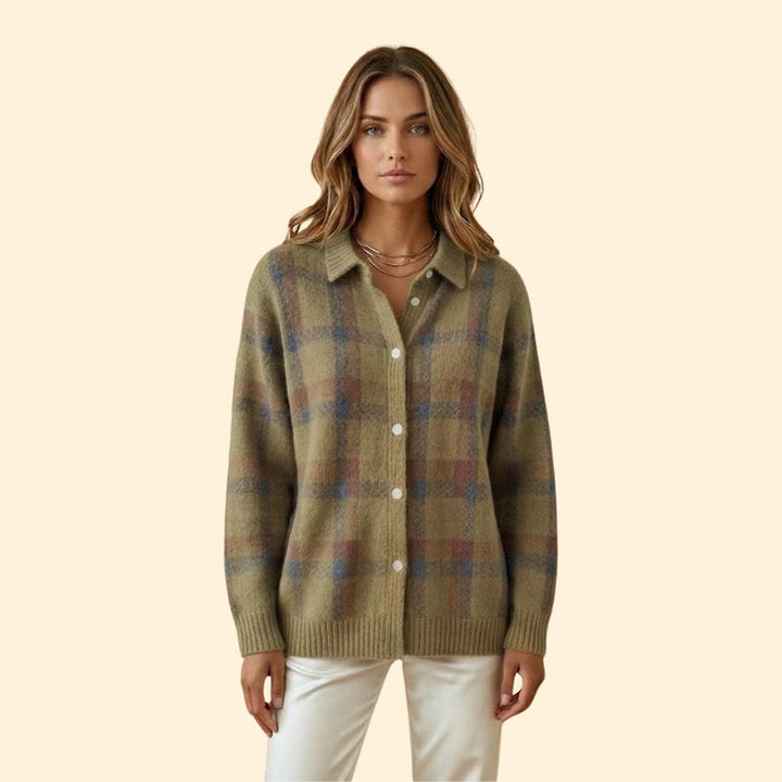 Women's Retro Check Sweater
