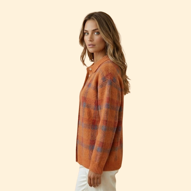 Women's Retro Check Sweater