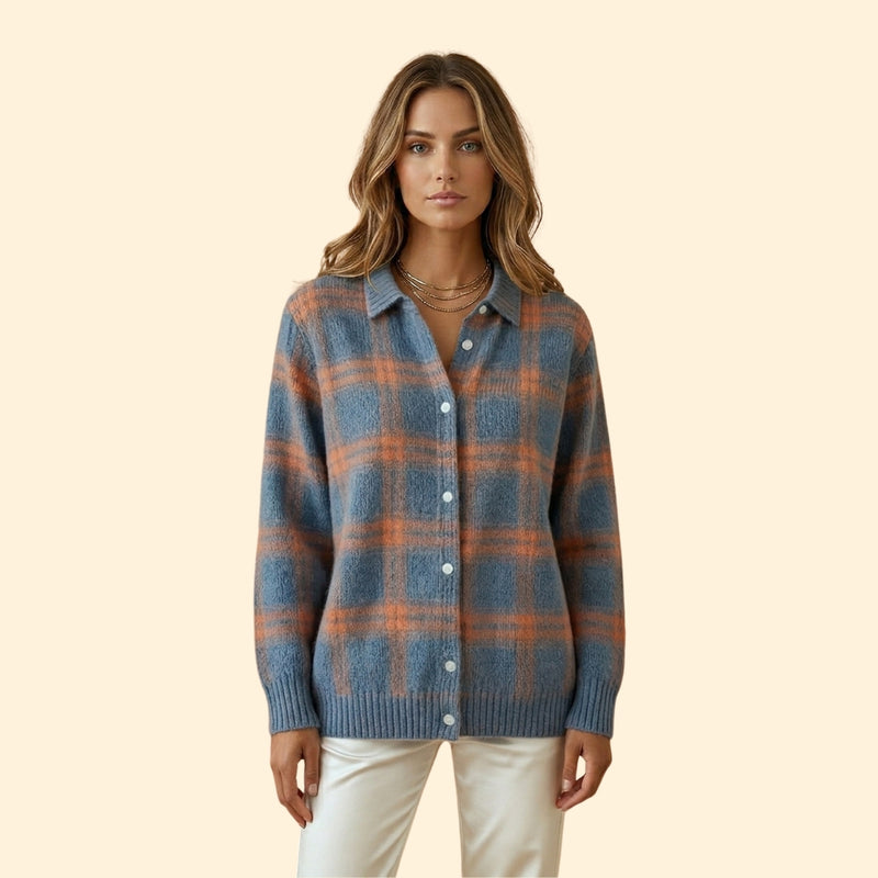 Women's Retro Check Sweater