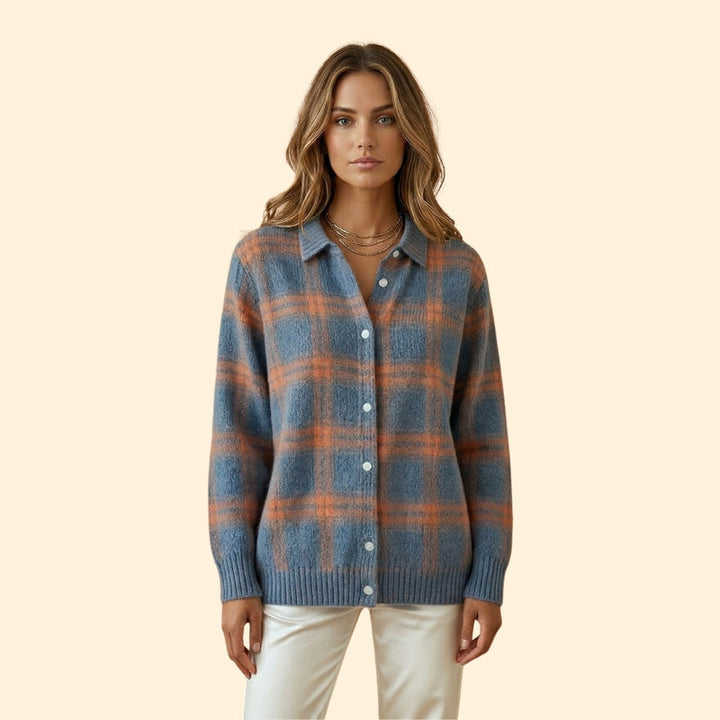 Women's Retro Check Sweater