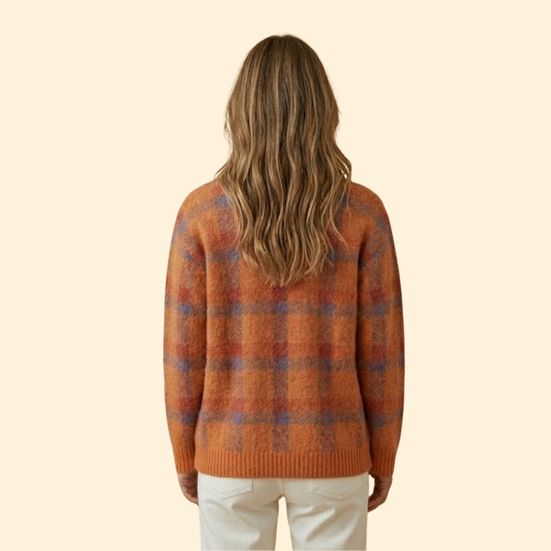 Women's Retro Check Sweater