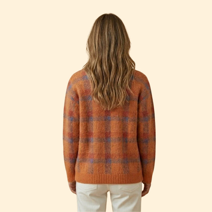 Women's Retro Check Sweater