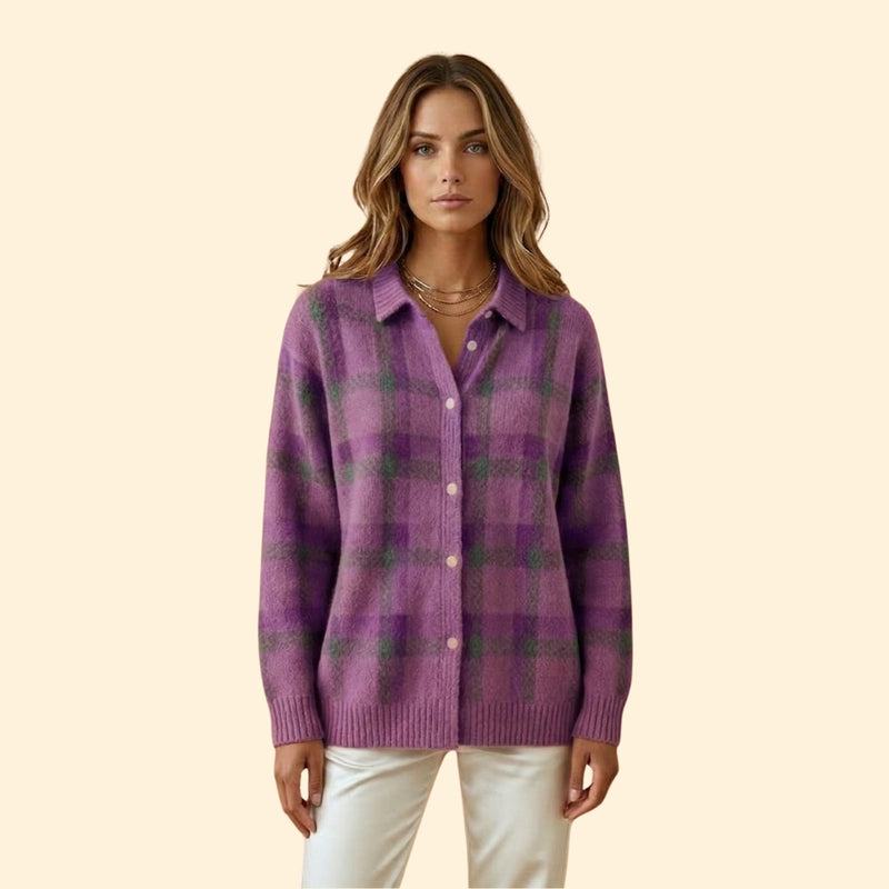 Women's Retro Check Sweater
