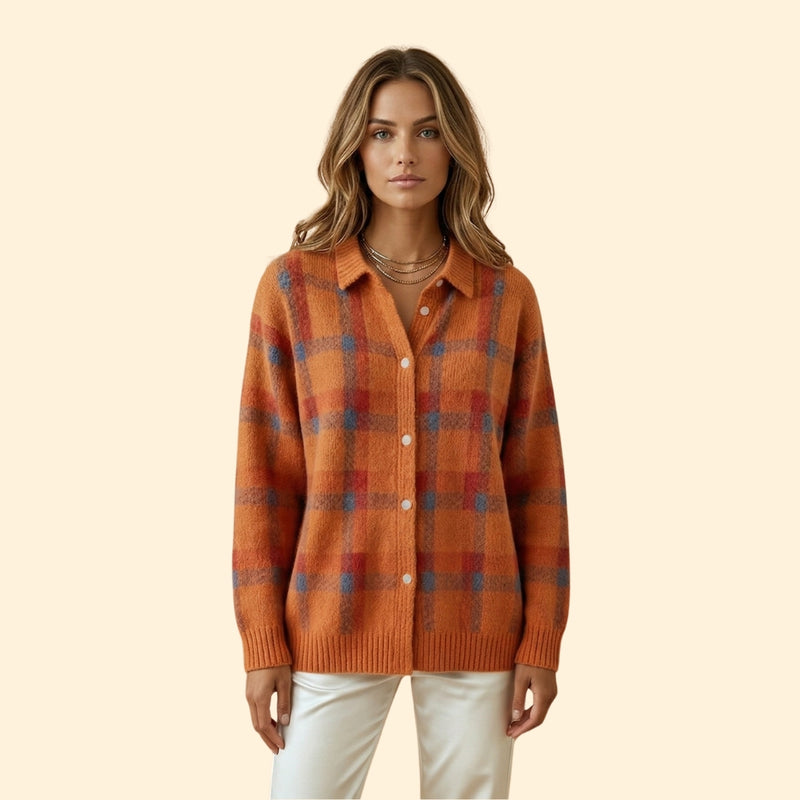 Women's Retro Check Sweater