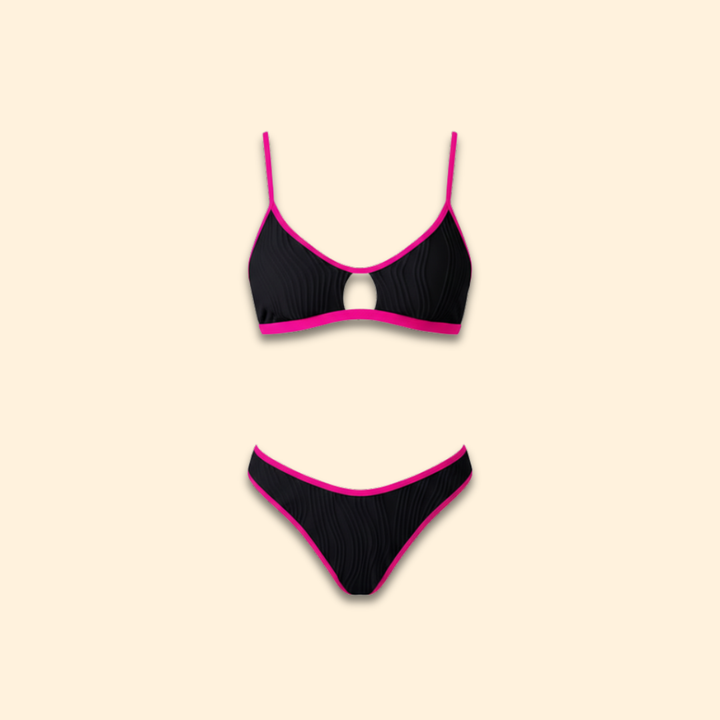Women's Ribbed Keyhole Bikini