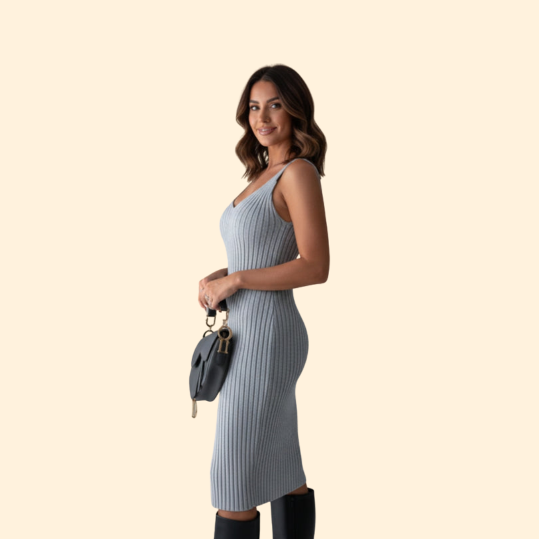 Women's Ribbed Knitted Dress