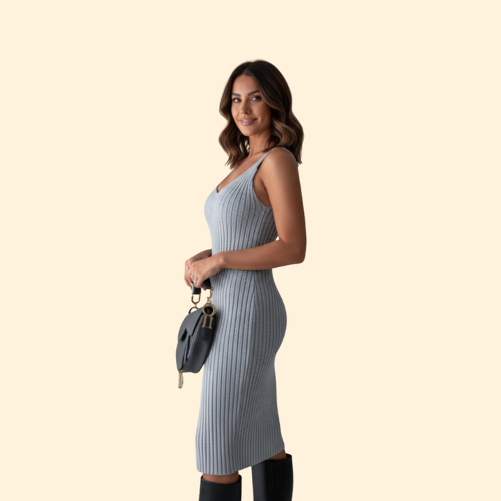 Women's Ribbed Knitted Dress