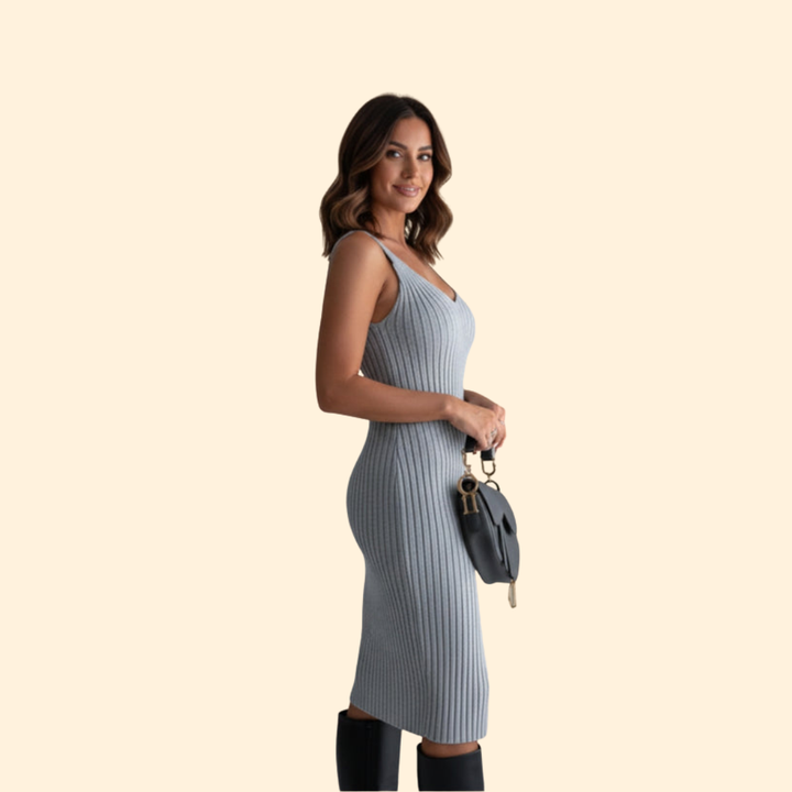 Women's Ribbed Knitted Dress