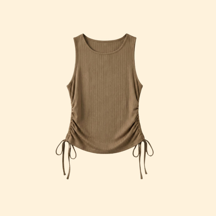 Women's Ribbed Ruched Tank