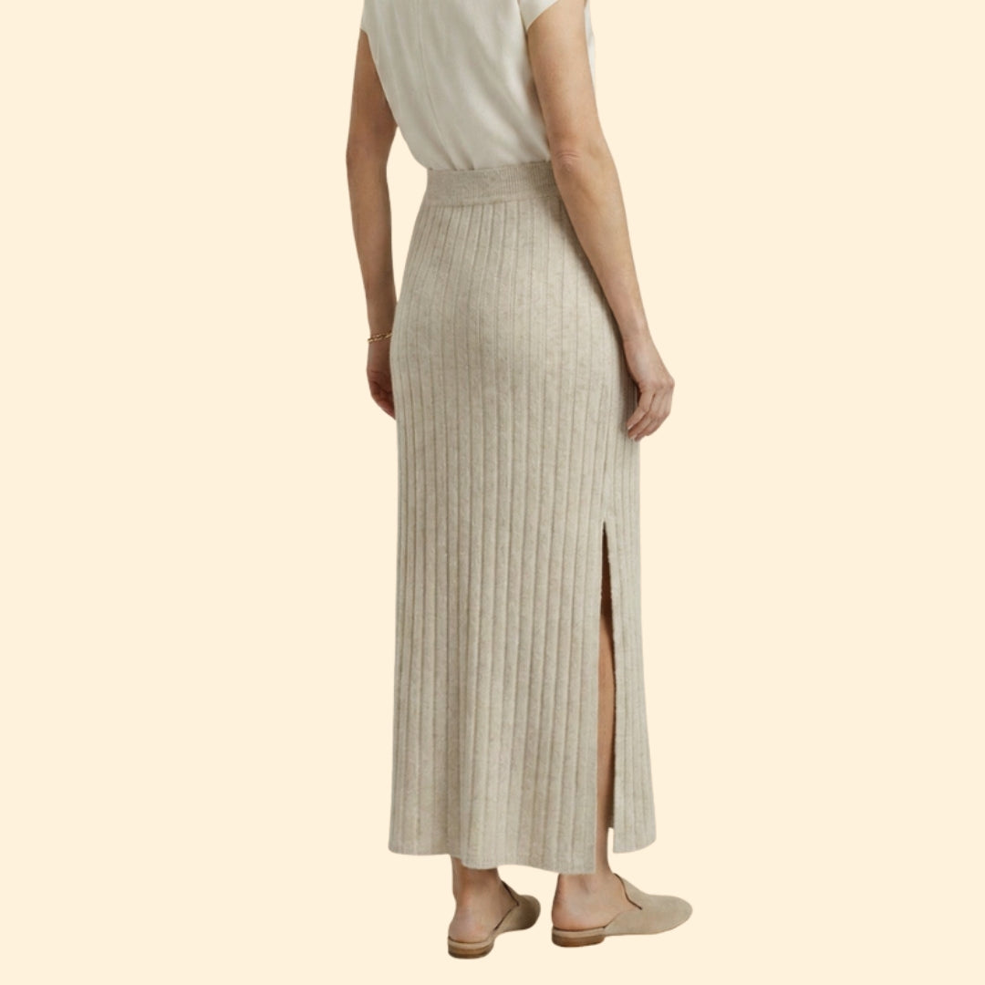 Women's Ribbed Split Skirt