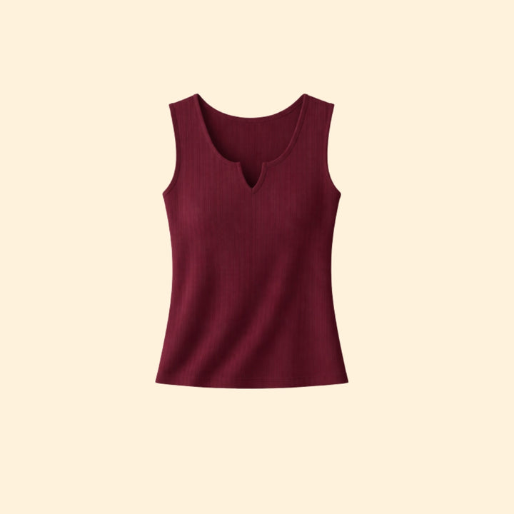 Women's Ribbed V-Neck Top