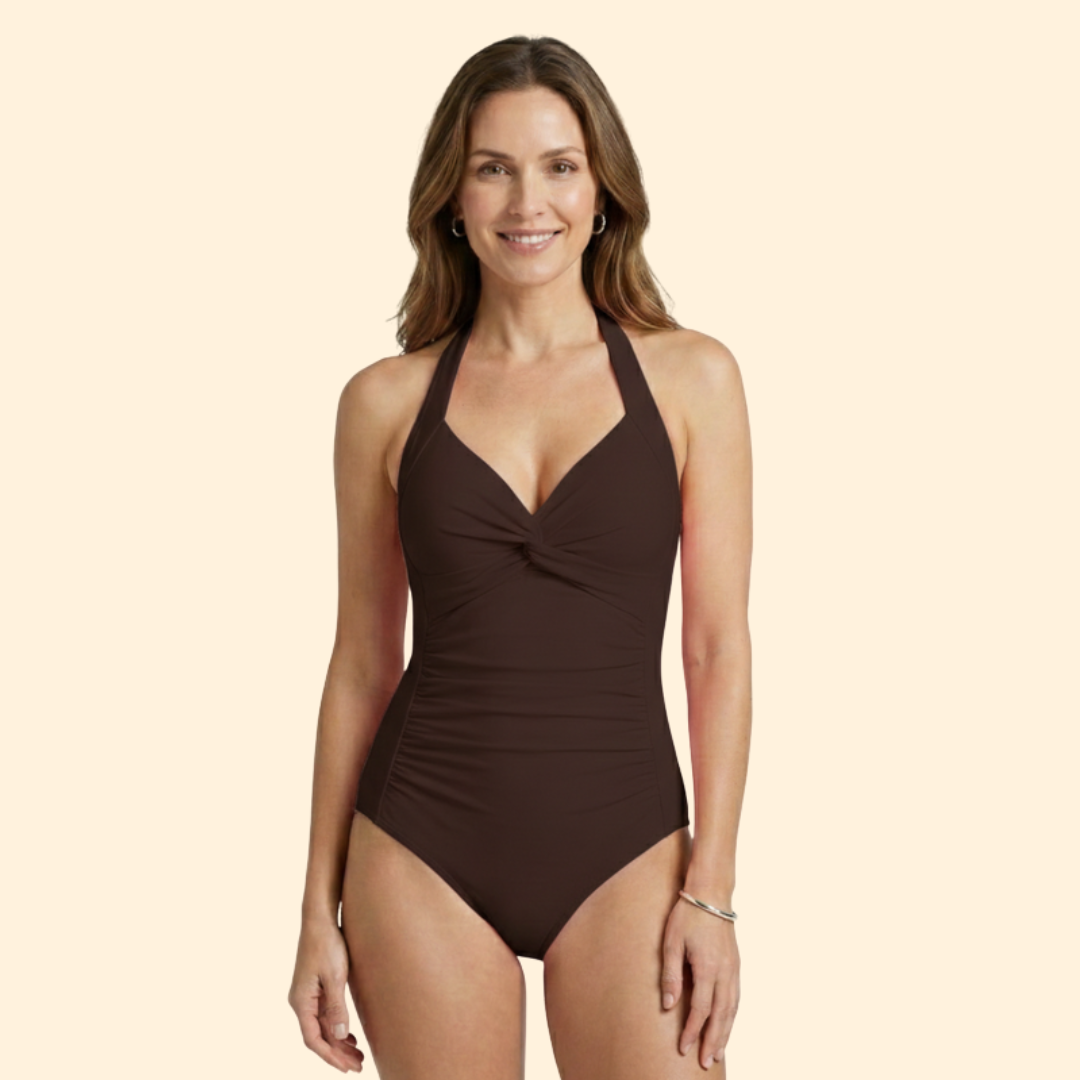 Women's Ruched Halter Swimsuit