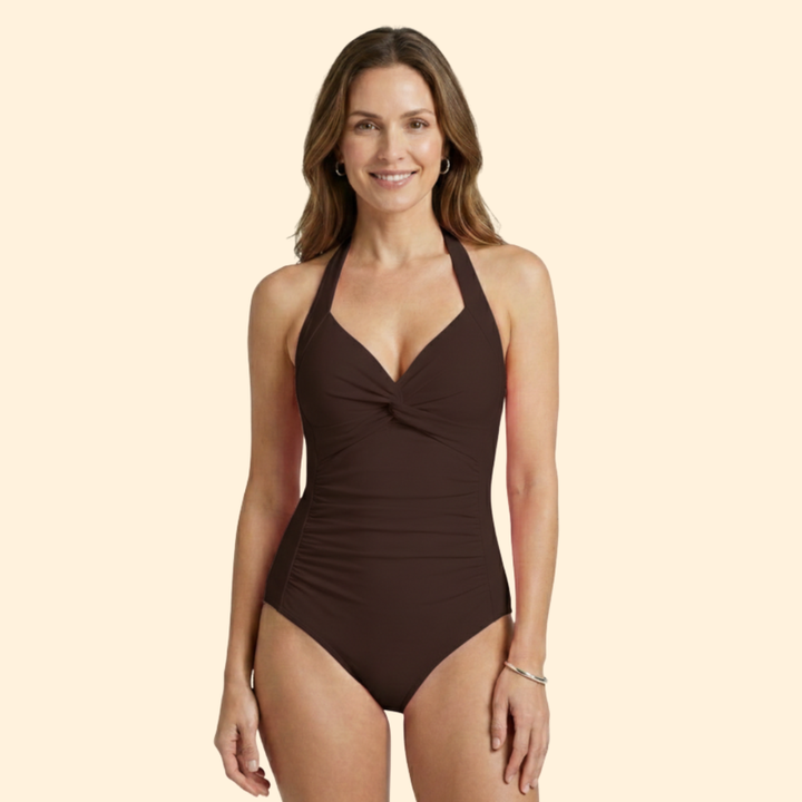Women's Ruched Halter Swimsuit