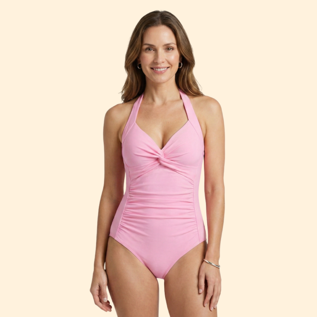 Women's Ruched Halter Swimsuit