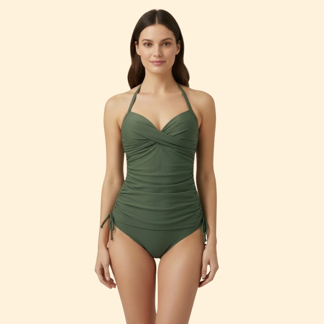 Women's Ruched Tankini Set