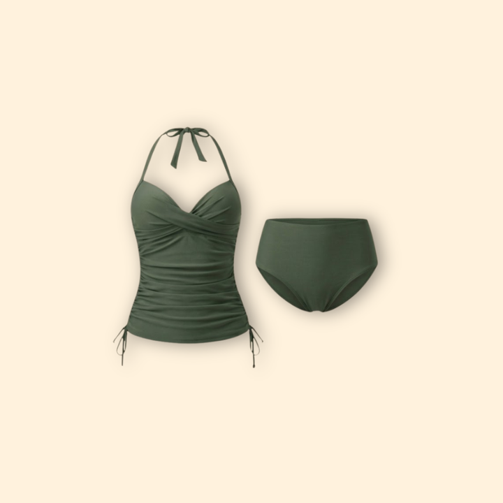 Women's Ruched Tankini Set