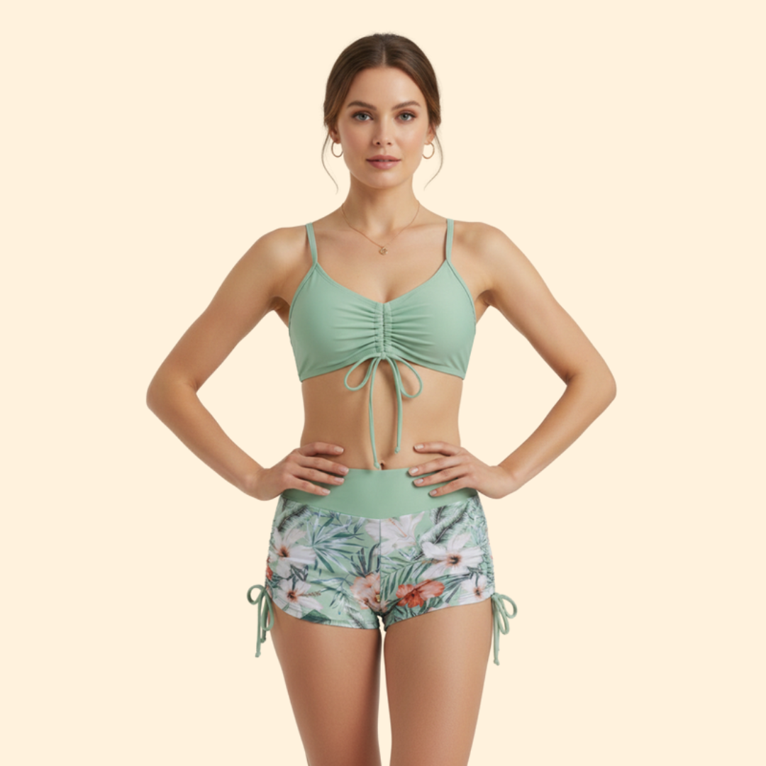 Women's Ruched Top Bikini Set
