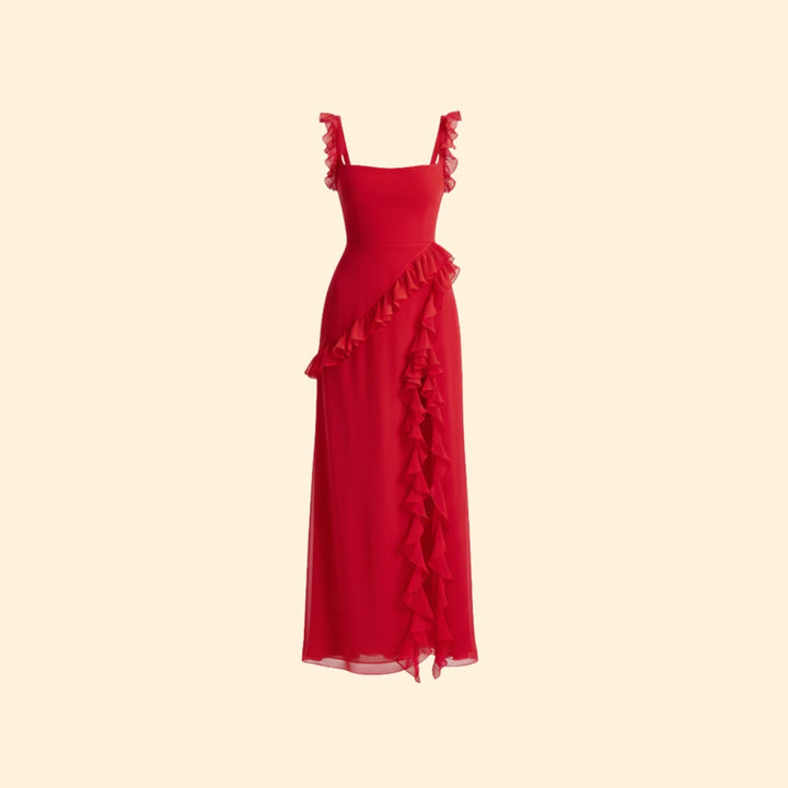 Women's Ruffle Hem Maxi Dress